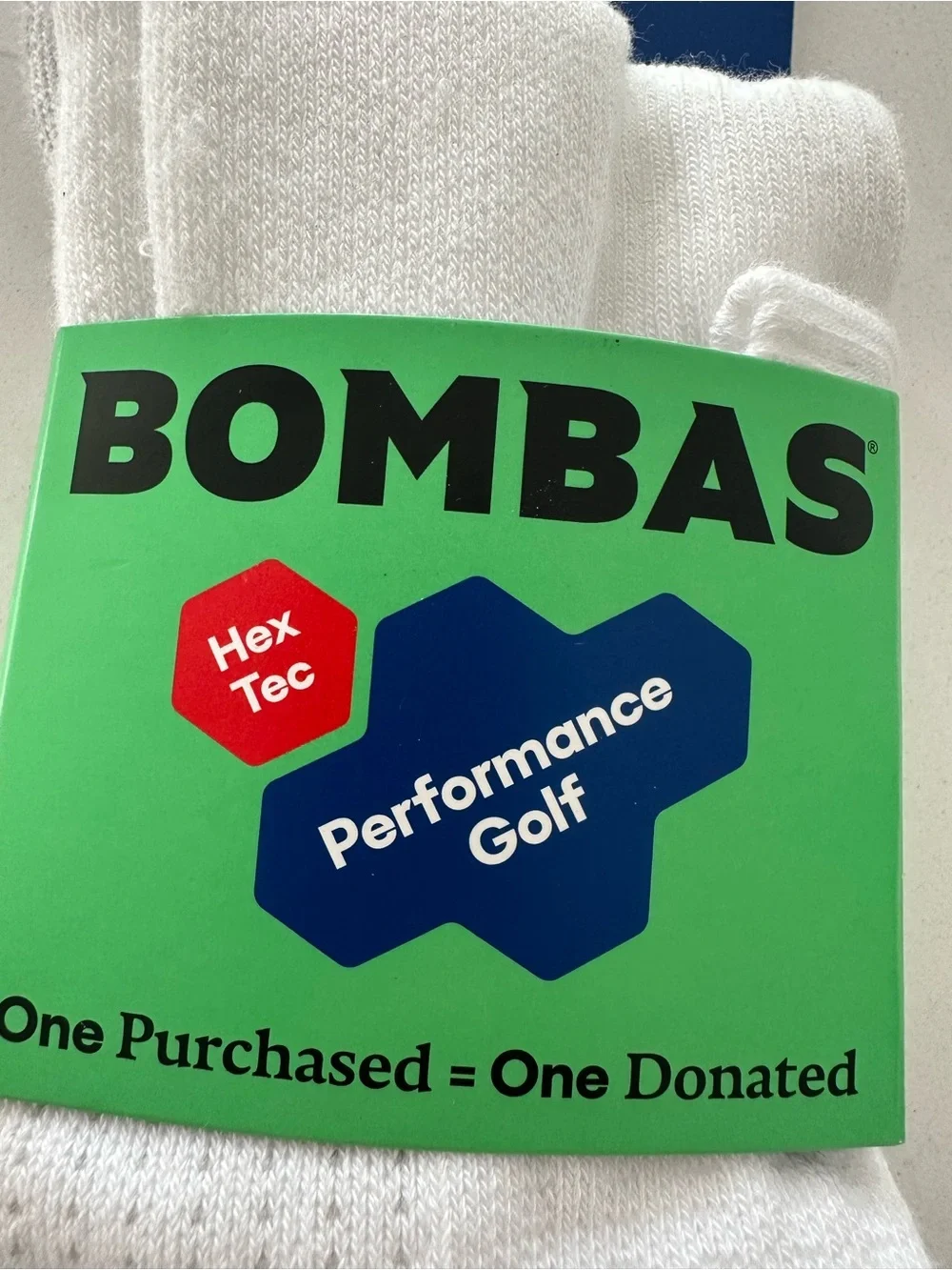 Bombas White Performance Golf Socks